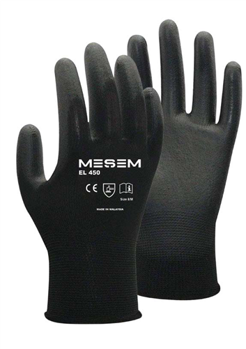 Pu Eldiven Siyah Kokusuz 1/2-8/M (12/Paket) (240/Koli)